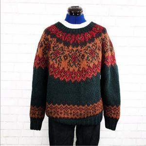 Vintage Authentic Gap Hand Knit Nordic Sweater.